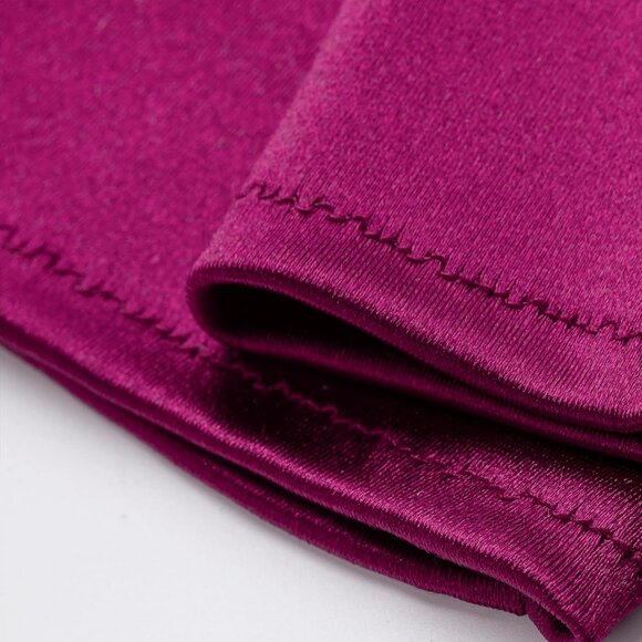 Women's Winered Long Opera Party 20s Satin Glove Stretchy Arm Cover Elbow Length - Picture 3 of 5